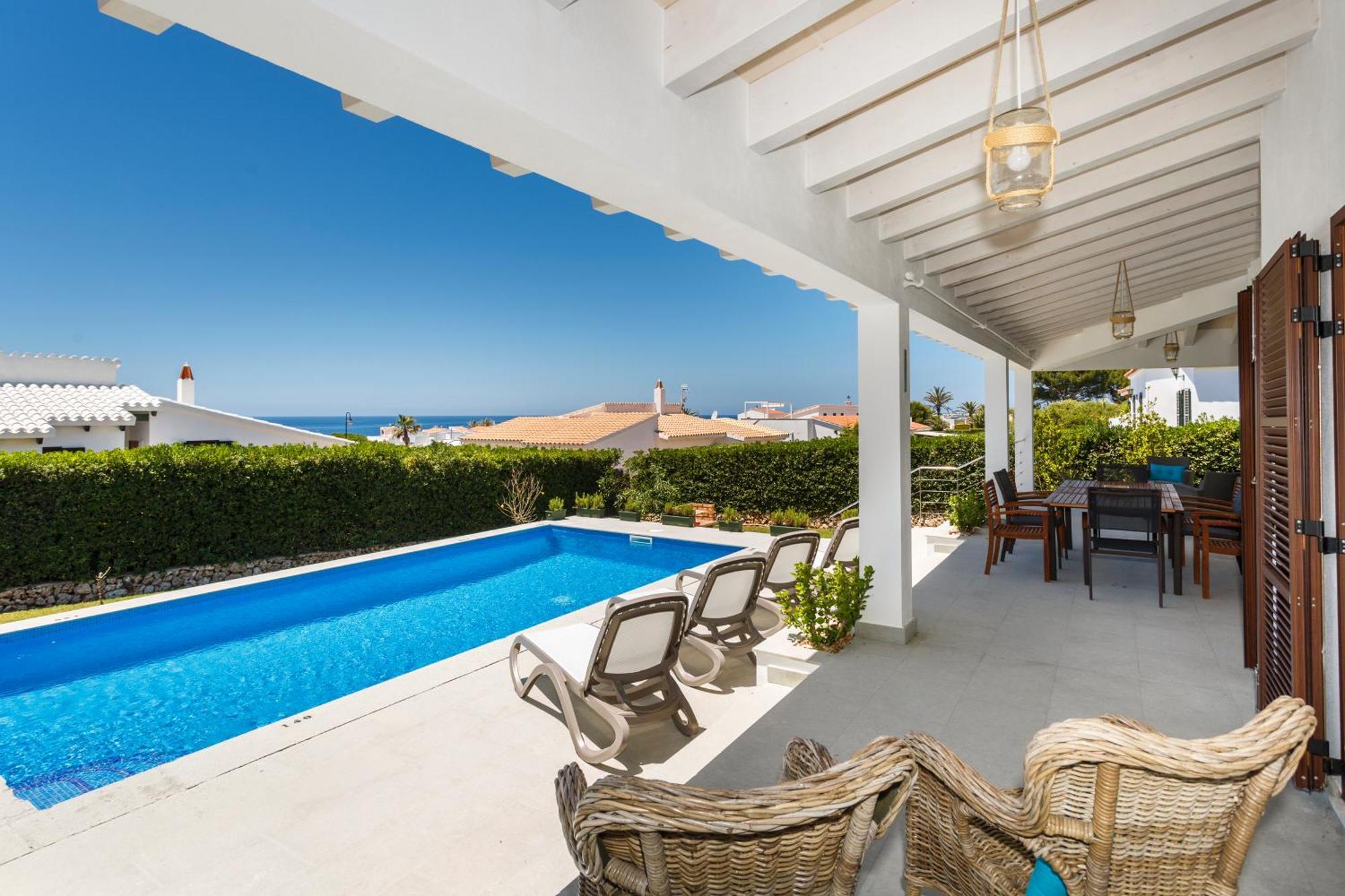 Bini Sole - Villa De Lujo Con Piscina En Menorca ビニベカ エクステリア 写真
